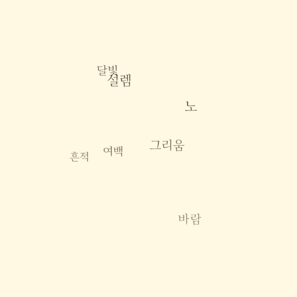 A minimal, calm journaling app with a single word fading into emptiness.
